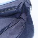 Salvatore Ferragamo Gancini Shoulder Bag Canvas Blue Auth BA6804-17