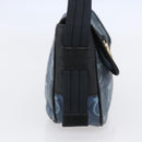 Salvatore Ferragamo Gancini Shoulder Bag Canvas Blue Auth BA6804-4