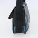 Salvatore Ferragamo Gancini Shoulder Bag Canvas Blue Auth BA6804-5