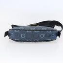 Salvatore Ferragamo Gancini Shoulder Bag Canvas Blue Auth BA6804-9