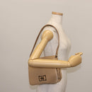 Salvatore Ferragamo Vala Shoulder Bag Leather Beige Auth BA6806-24