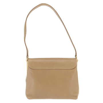 Salvatore Ferragamo Vala Shoulder Bag Leather Beige Auth BA6806 - 0