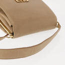 Salvatore Ferragamo Vala Shoulder Bag Leather Beige Auth BA6806-6