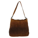 Salvatore Ferragamo Gancini Shoulder Bag Suede Brown Auth BA6808-1