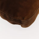 Salvatore Ferragamo Gancini Shoulder Bag Suede Brown Auth BA6808-10