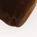 Salvatore Ferragamo Gancini Shoulder Bag Suede Brown Auth BA6808-16