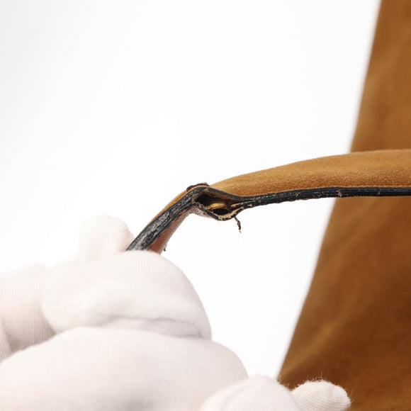 Salvatore Ferragamo Gancini Shoulder Bag Suede Brown Auth BA6808