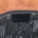 Salvatore Ferragamo Gancini Shoulder Bag Suede Brown Auth BA6808-12