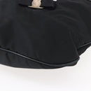 Salvatore Ferragamo Vala Hand Bag Nylon Leather 2way Black Silver Auth BA6809-12