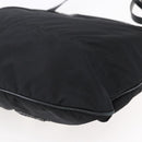 Salvatore Ferragamo Vala Hand Bag Nylon Leather 2way Black Silver Auth BA6809-14