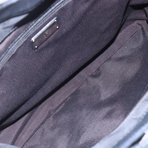 Salvatore Ferragamo Vala Hand Bag Nylon Leather 2way Black Silver Auth BA6809