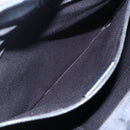 Salvatore Ferragamo Vala Hand Bag Nylon Leather 2way Black Silver Auth BA6809-21