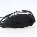 Salvatore Ferragamo Vala Hand Bag Nylon Leather 2way Black Silver Auth BA6809-4