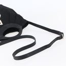 Salvatore Ferragamo Vala Hand Bag Nylon Leather 2way Black Silver Auth BA6809-8