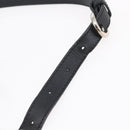 Salvatore Ferragamo Vala Hand Bag Nylon Leather 2way Black Silver Auth BA6809-9