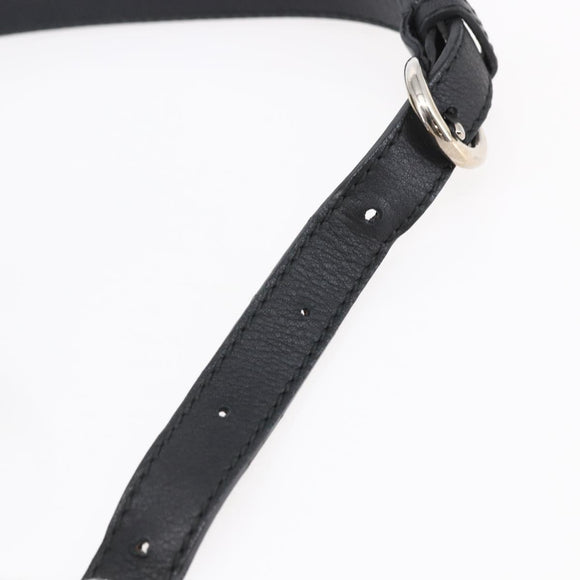 Salvatore Ferragamo Vala Hand Bag Nylon Leather 2way Black Silver Auth BA6809