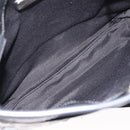 Salvatore Ferragamo Gancini Shoulder Bag Enamel Black Auth BA6810-16