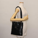 Salvatore Ferragamo Gancini Shoulder Bag Enamel Black Auth BA6810-21