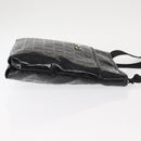 Salvatore Ferragamo Gancini Shoulder Bag Enamel Black Auth BA6810-4