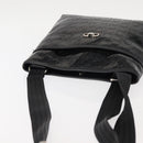 Salvatore Ferragamo Gancini Shoulder Bag Enamel Black Auth BA6810-6