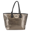 Salvatore Ferragamo Gancini Tote Bag Enamel Gold Auth BA6811-1