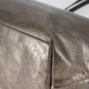 Salvatore Ferragamo Gancini Tote Bag Enamel Gold Auth BA6811-10