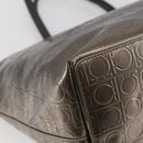 Salvatore Ferragamo Gancini Tote Bag Enamel Gold Auth BA6811-13