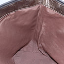 Salvatore Ferragamo Gancini Tote Bag Enamel Gold Auth BA6811-17