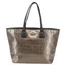 Salvatore Ferragamo Gancini Tote Bag Enamel Gold Auth BA6811-2