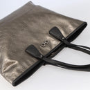 Salvatore Ferragamo Gancini Tote Bag Enamel Gold Auth BA6811-6