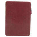 CARTIER Must Line Clutch Bag Leather Bordeaux Auth BA6812-2