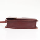 CARTIER Must Line Clutch Bag Leather Bordeaux Auth BA6812-4