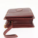 CARTIER Must Line Clutch Bag Leather Bordeaux Auth BA6812-5