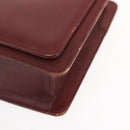 CARTIER Must Line Clutch Bag Leather Bordeaux Auth BA6812-7