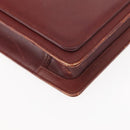 CARTIER Must Line Clutch Bag Leather Bordeaux Auth BA6812-14