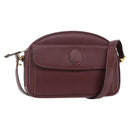 CARTIER Must Line Shoulder Bag Leather Bordeaux Auth BA6813-1