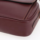 CARTIER Must Line Shoulder Bag Leather Bordeaux Auth BA6813-10