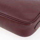CARTIER Must Line Shoulder Bag Leather Bordeaux Auth BA6813-12