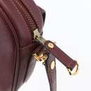 CARTIER Must Line Shoulder Bag Leather Bordeaux Auth BA6813-14