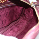 CARTIER Must Line Shoulder Bag Leather Bordeaux Auth BA6813-17