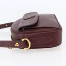 CARTIER Must Line Shoulder Bag Leather Bordeaux Auth BA6813-4