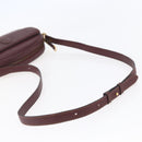 CARTIER Must Line Shoulder Bag Leather Bordeaux Auth BA6813-7