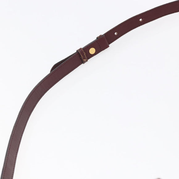 CARTIER Must Line Shoulder Bag Leather Bordeaux Auth BA6813