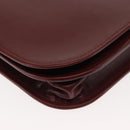 CARTIER Must Line Shoulder Bag Leather Bordeaux Auth BA6814-16