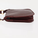 CARTIER Must Line Shoulder Bag Leather Bordeaux Auth BA6814-4