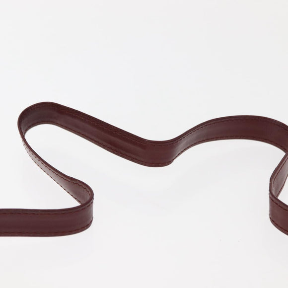 CARTIER Must Line Shoulder Bag Leather Bordeaux Auth BA6814