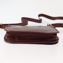 CARTIER Must Line Shoulder Bag Leather Bordeaux Auth BA6814-5
