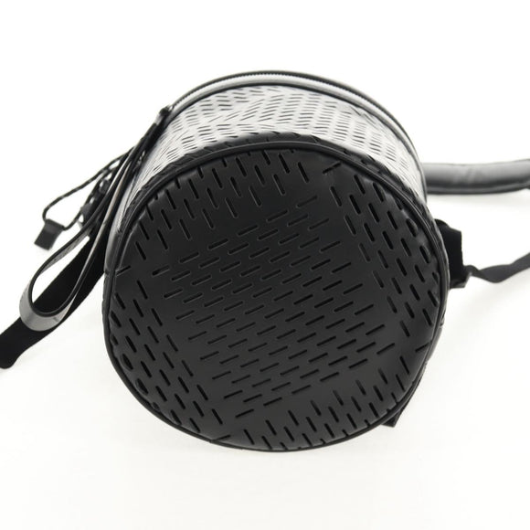 BOTTEGA VENETA Bucket Shoulder Bag Punching leather Black Auth BA6816M