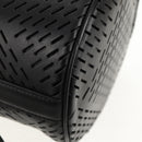 BOTTEGA VENETA Bucket Shoulder Bag Punching leather Black Auth BA6816M-14