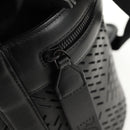 BOTTEGA VENETA Bucket Shoulder Bag Punching leather Black Auth BA6816M-19